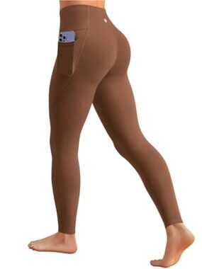 BareLuxe High Waisted Leggings with Pockets 25" No Front Seam